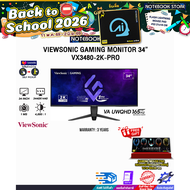 [ผ่อน 0% 10 ด.]VIEWSONIC GAMING MONITOR 34” VX3480-2K-PRO (VA UWQHD 165Hz)/ประกัน 3 Years