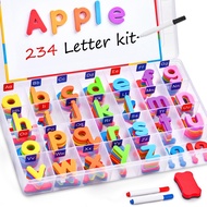 Classroom Magnetic Letters Kit Colorful 234 Pcs with Double - Side Magnet Board - Foam Alphabet Lett