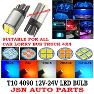 2Pcs T10 4090 5W  10V - 60V LED Bulb for Side Parking Light License Plate Light Door Bulb Instrument