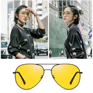 Aviator Driving Glasses Anti Car Highlights Clear Vision Yellow Lenses Night Driving Spectacles Tren