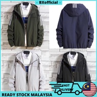 【Ready Stock】jaket lelaki Men's Good Quality Waterproof Jacket Collar Casual Fashion Fit Bomber Jacket 夹克