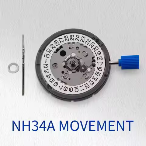 Japan TMI NH34 GMT Automatic Movement 21600bph White Hacking Hand-Wind for Seiko Mods 27.4mm