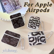 Earphone Case for Airpods Pro 2 1 3 Creative Mirror Design Cool Fashion Dragon Snake Pattern Soft TPU Shockproof Cover with Anti-lost Ring Buckle Wireless Earbuds Protective Shell