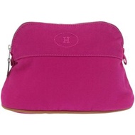 近全新愛馬仕 Bolide 迷你手拿包，棉質皮革，粉紅紫色，紫色，1070 [二手] 愛馬仕