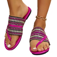 Ethnic Motif Sandal Black and Gold