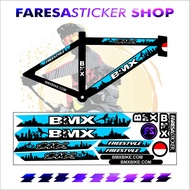 STRIPING STICKER BMX BIKE FREESTYLE BLUE