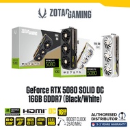 ZOTAC GAMING RTX 5080 SOLID OC 16GB Graphics Card - Black & White