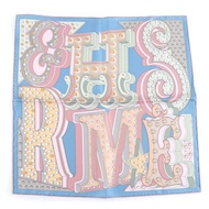 全新未使用 ★ 愛馬仕 (HERMES) Carre 45 女士 ELECTRIQUE 100% 真絲方巾，冰川藍/復古色，原盒，法國製造