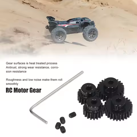 3.175mm RC Pinion Gear Set for Tamiya TT01 TT02 TB02 TA05 RC Car 18T 19T 23T 24T Steel RC Motor Gear