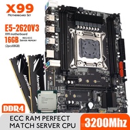 Atermiter X99 Motherboard Kit Set with Intel Xeon E5 2620 V3 CPU LGA 2011-3 Processor DDR4 16GB 2 X 8GB 3200MHz Memory RAM