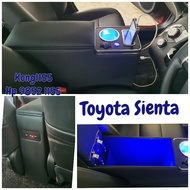 Toyota SIENTA Armrest console box front rear USB charging, lighting