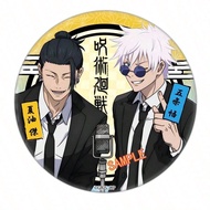 1 huy hiệu nhân vật Gojo, thiết kế theo meme, nút dập nổi kim loại, huy hiệu 58mm, ghim, trâm cài, đ