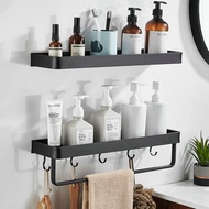BECOME Waterproof 1Pcs with Hook Antirust Shower Room Accessory Wall Mounted Shampoo Holder Kitchen Shelves Towel Rack Storage Rack