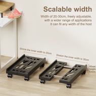 [ECM] Under Desk Holder Adjustable Mobile CPU Stand Ventilated Computer Tower Stand PC Tower Stand [