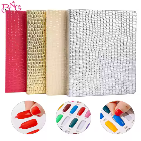80 120 240 308 Colors PU Paper Nails Tips Card Nail Display Stand Case Model Nail Gel Polish Storage