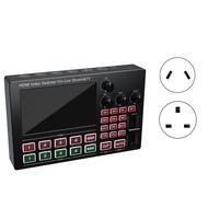 1080P 4 Channel -Compatible Live Video Mixer Live Broadcast Video Switcher 5 Inch Screen Mic Line in