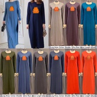 Casual Muslimah Long Sleeve Long Dress Jubah Cotton Borong Murah
