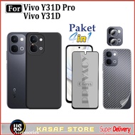 LAYAR VIVO Y31D Y31D PRO Black Softcase Anti-scratch Screen camera skin Screen Savings Package