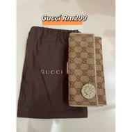 Preloved Gucci老花长钱包 gucci wallet