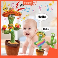 Yooli Dancing Cactus 120 Song Speaker Talking USB Charging Voice Repeat plush Cactu Dancer toy talk Plushie Stuffed toys for Baby Girl