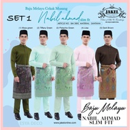 [SET 1] Baju Melayu NABIL AHMAD by JAKEL Baju Melayu Cekak Musang Baju Raya 2024 Slim Fit