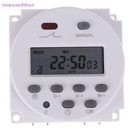 newsandthen Digital timer DC /AC 12V 16A LCD display programmable timer OVP switch Nice