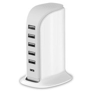 雜乜鋪 - 多線辦公充電器 多功能增充器 5+1USB和Type C（共享6A） 集線器 40W UPOY，iPhone IPad IPad平板電腦智能手機的充電器塔 辦公室