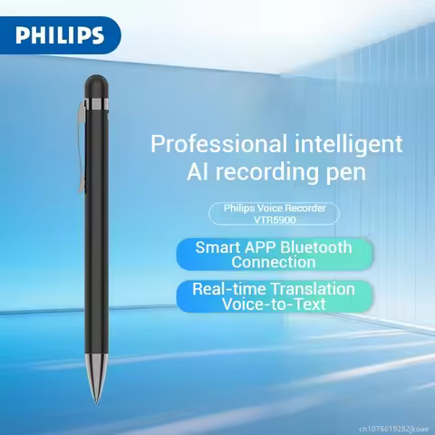New Philips VTR5900 AI Professional Recording Pen Voice Recorder Intelligent Noise Reduction Auto 16