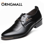 ORNGMALL Men Business Leather Shoes Plus Size 37-48 British Style Men Formal Shoes Pointed Casual Leather Dress Shoes for Men Leather