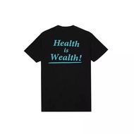 200GSM Sporty and Rich Casual Short Sleeved Men's and Women's Black Round Neck Loose and Versatile C