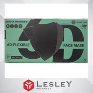 Zero Degree 6D Flexi Face Mask (Black) 20's