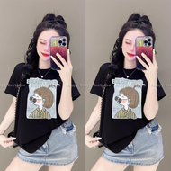 Áo Thun Thái Nữ Dáng Vừa Cotton Mềm Mịn Mát (Mã A67 Cô Gái Beautiful) Từ 40 Đến 60kg Phong Cách Cá T