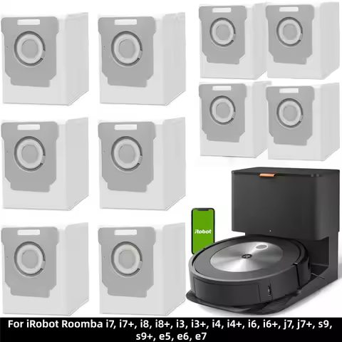 Vacuum Bags Compatible with IRobot Roomba i1+, i3+, i4+, i5+, i6+, i7+, i8+, j5+, j6+, j7+, j8+, j9+