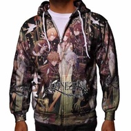 Amnesia Crowd Fullprint Zipper Hoodie Jacket Polyester Jersey Material [Hoodie With Zipper] Fullprin