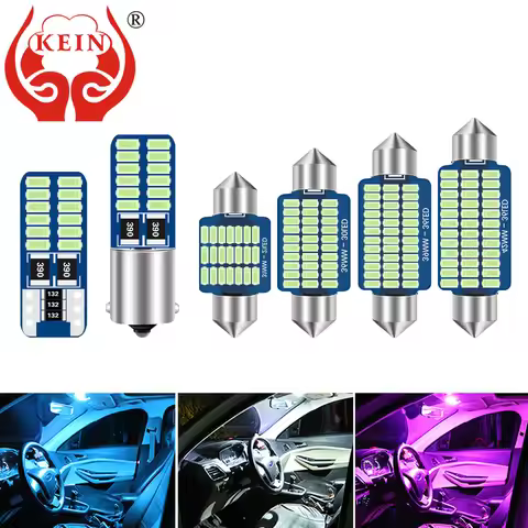 KEIN 2PCS SV8.5 C5W Led BA9S C10W T10 Warm White Festoon Reading 28mm 31mm 36mm 39mm 41mm Car Interi