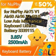 3.85V 2500mAh 3339115 Lithium Replacement Battery For NuPhy Air75 V1 Air60 Air96 V2 60HE Low Axis Wi