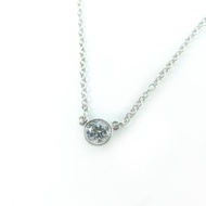 品相極佳的 TIFFANY & Co. Tiffany by the Yard 單鑽吊墜，PT950 材質，直徑約 4.12 毫米，0.12 克拉，重 2.48 克。原價 ¥236,500。