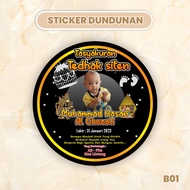 Stiker Tedak siten Aqiqag Dundunan Sticker Tasyakuran Aqiqah Tedhak Siten