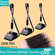 0.5mm Table Top Pen Black Counter Pen Desk Table Pen with String Office Bank Stationery desk pen