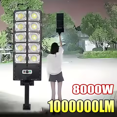100000LM Solar Led Light Outdoor Powerful Outdoor Solar Lamp Motion Sensor 15000mAh/8000mAh/2400mAh 