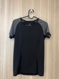 Arc’teryx Athletic T-shirt - Black with Grey Sleeves - XS