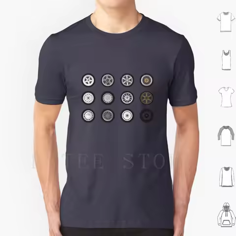 Pattern Wheels Tire T Shirt Print Cotton Tire Wheels Wheel Pattern Rim Rottiform Fifteen52 Bbs Sport
