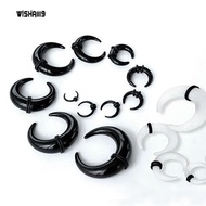 WSP_1 Pc Acrylic Crescent Taper Flesh Tunnel Ear Stretcher Expander Buffalo Hanger Earring
