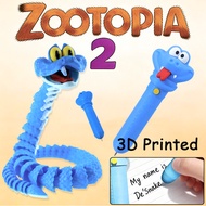 3D Zootopia 2 Gary De'Snake Action Figure Toys Cute Gary Snake Pen Collectible Items