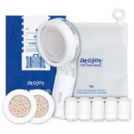 ATOJET Mini Filter Shower Head Travel Set, 2 Head +5 Body Filters +Travel Pouch