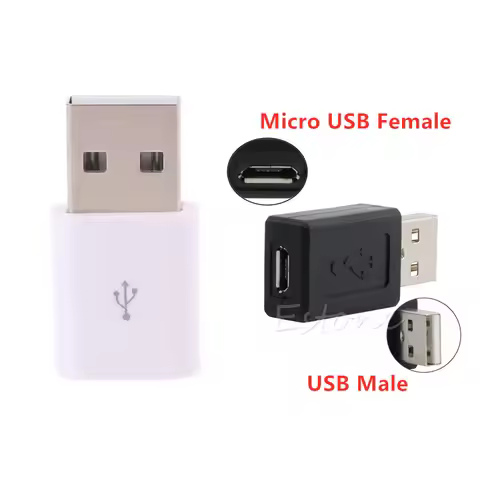 USB Male To Micro USB Female Adapter Converter Micro-B To USB A Connector Charging Cable Adapter Pho