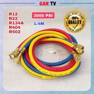 Heavy Duty Refrigeration Gas Meter Manifold Gauge 3000 PSI Charging Hose Hos R12 R22 R134A R404 R502 GANTV