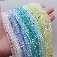 LUCKYUFT 10pcs Loose Spacer Beads, DIY Glass Bicone Crystal Beads,  Colorful 4mm Austria Faceted Cry