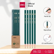 Deli Economical Stationery Combo Package 50 pcs 2B Wooden Pencils Free Sharpener + Eraser 33312 Comb