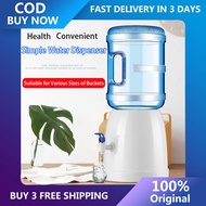 Table Top Desktop Water Dispenser Mini Water Dispenser with Faucet Round Plastic For Gallon Containe